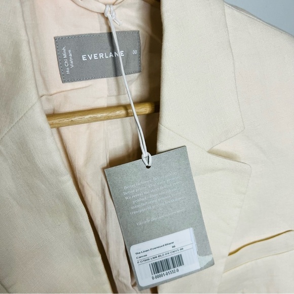 NWT EVERLANE The Oversized Blazer in Linen size 00 - Picture 5 of 6